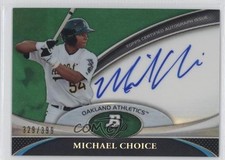2011 Bowman Platinum Prospect Green Refractor 329/399 Michael Choice Auto 0o9