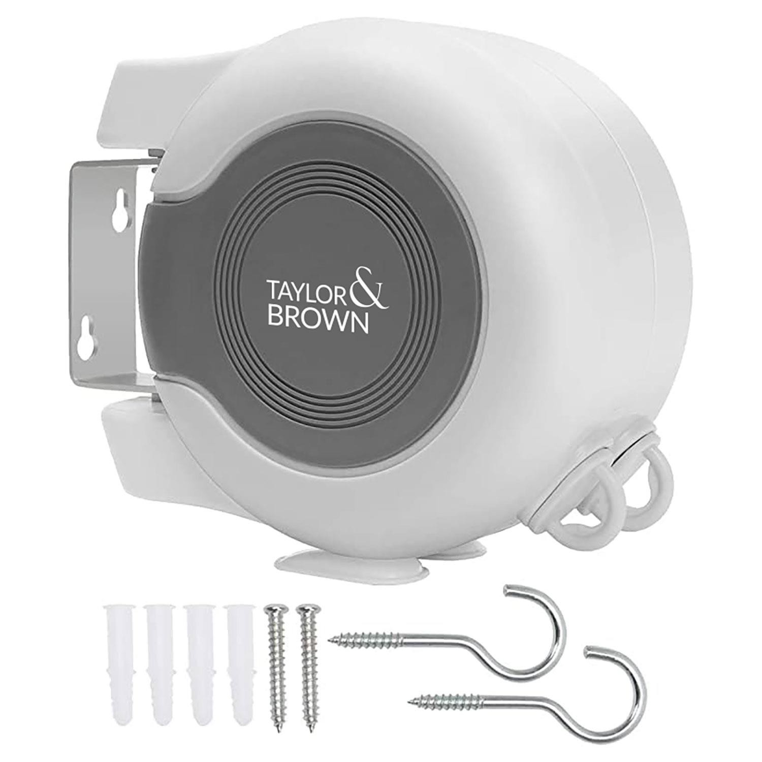 Double 30M Retractable Washing Line Indoor Laundry Outdoor Wall Mounted Rack NEW