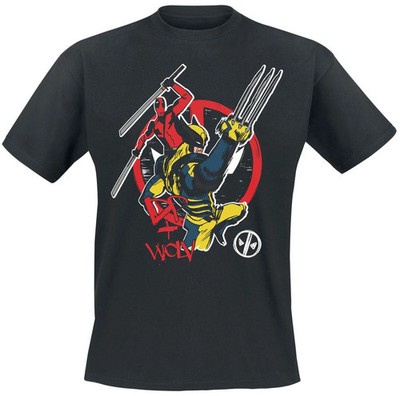 Deadpool T-Shirt Herren Deadpool And Wolverine schwarz