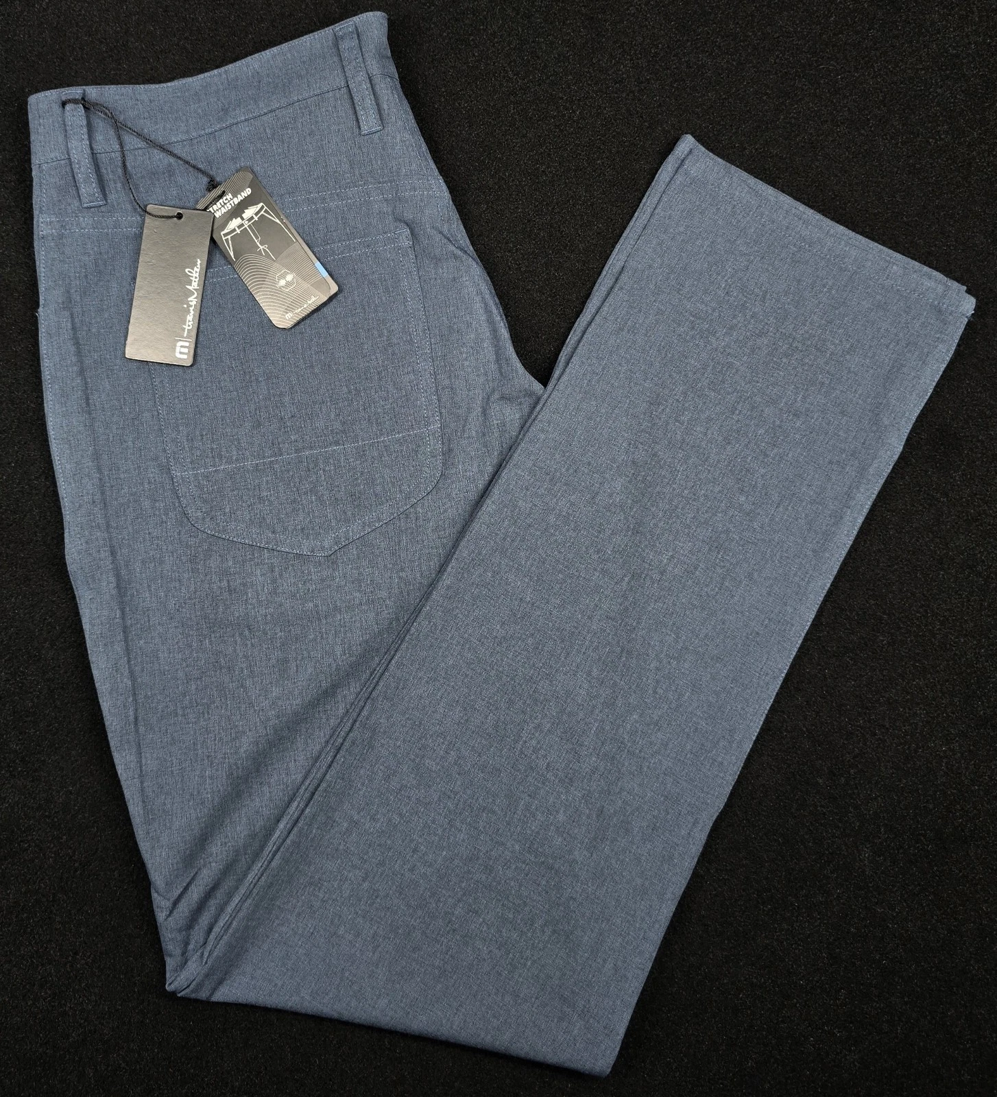 Travis Mathew Open to Close Performance Golf Pants Men Sz 30×32 Heather Navy NWT