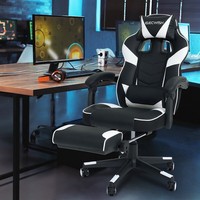 Gaming Stuhl Massage BüRostuhl Chefsessel Schreibtischstuhl Drehstuhl 150KG De