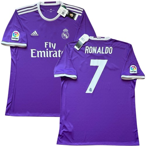 2016/17 Real Madrid Away Jersey #7 Ronaldo Large adidas Soccer CR7 Purple Kit