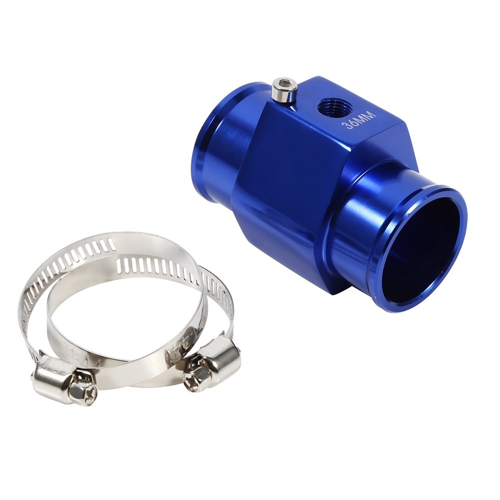 _36mm Blue Water Temperature Joint Pipe Temp Sensor Gauge Radiator Hose Adapter