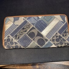 Coach Denim Zip Around Wallet