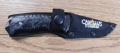 Camillus Titanium Hunting Knife Fixed Blade W/ Sheath | eBay