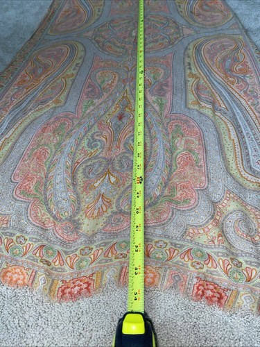 ETRO Vintage 100% Silk Chiffon Paisley Lightweight Sheer Scarf - Picture 7 of 24