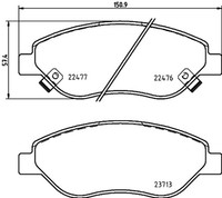 Bremsbelagsatz Scheibenbremse Hella Pagid 8DB 355 025-631 FüR Fiat Tipo 357HXN1A