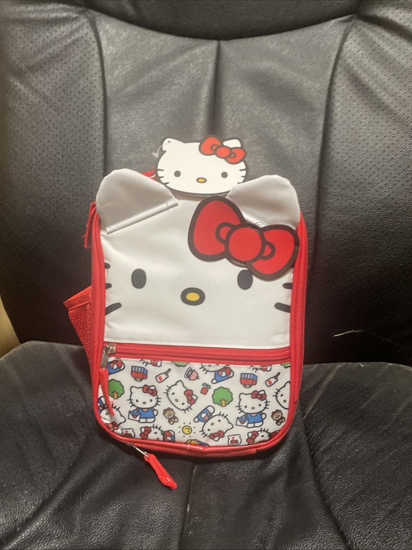 2025 Sanrio Hello Kitty Friends Lunch Box Bag Snack Tote Insulated Red Bow White