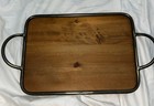 10x12 Wood & Metal Handle And Trimmed Tray Lovely Farm Style