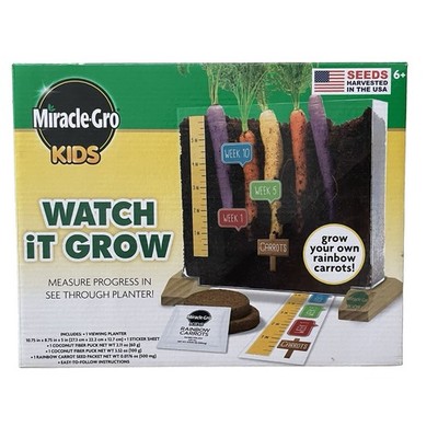 Miracle GRO Watch It Grow Carrots First Root Viewer Plant Your Garden Stem Kit