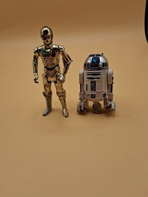 Star Wars Vintage R2D2 and C3-PO Hasbro Action Figures.