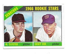 1966 Topps #549 Senators Rookies, Casey Cox, Washington Senators