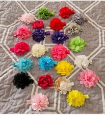 Multicolor Flower Fabric Hair Clips for Baby Girls Unisex, One Size