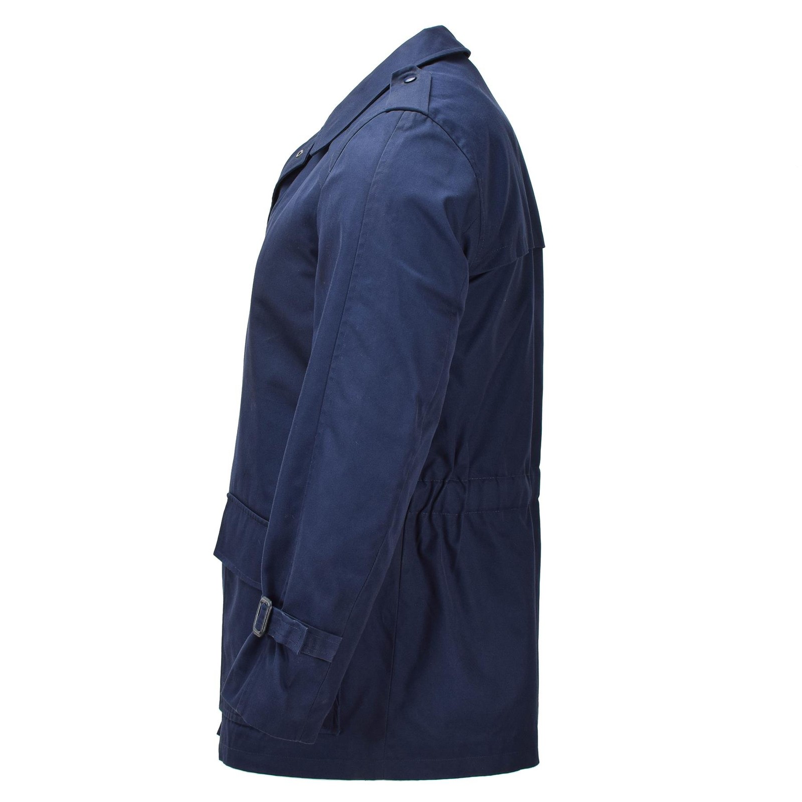 Parka militare olandese originale foderato in pile clima freddo giacca esercito blu foto 2