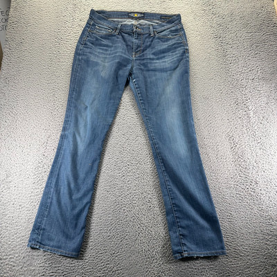 Lucky Brand Sofia Jeans Women 12 Blue Cotton Denim Straight Leg Stretch Workwear
