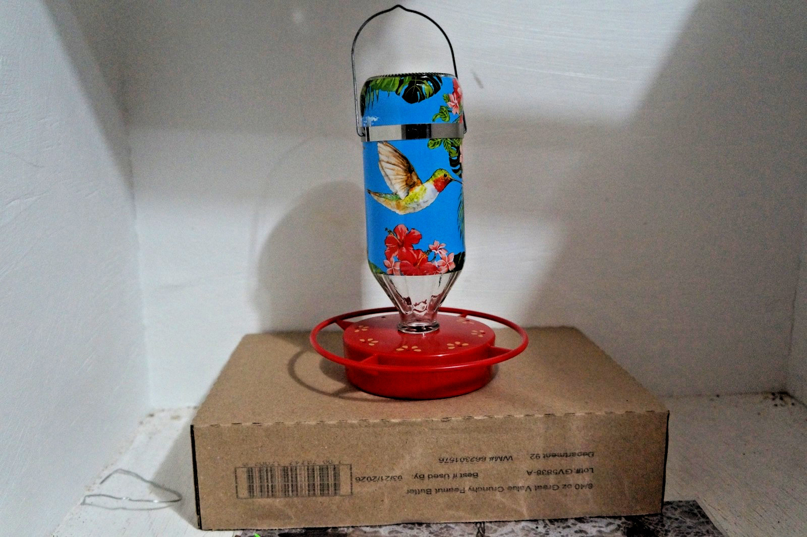 Perky-Pet 8109-2 Antique Glass Bottle Hummingbird Feeder-16-