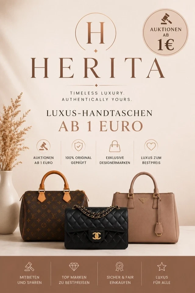 Luxus Vintage -Handtaschen ab 1 € entdecken Neueröffnung