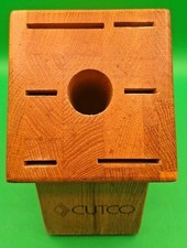 Cutco Knife Block 7 Seven Slot Honey Oak USA Made