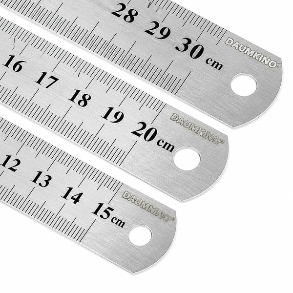 Edelstahl Lineal, Metall, 15, 20 Und 30 Cm-image