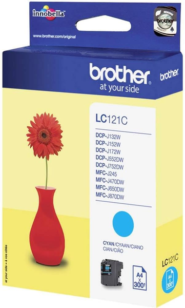 Original Brother LC121C Tintenpatrone Cyan 300 Seiten DCP-J132W J152W MFC-J470DW-image