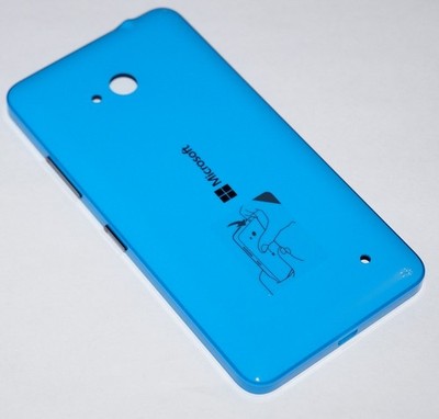 Original Microsoft Lumia 640 Battery Cover Cyan Blue