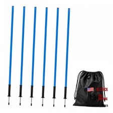 5FT Agility Training Poles, Adjustable Speed and Agility Training 6 Blue