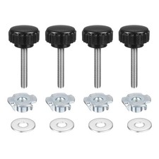 4 Pieces M4 x 25mm Ring Knobs with Washers and T-Nuts