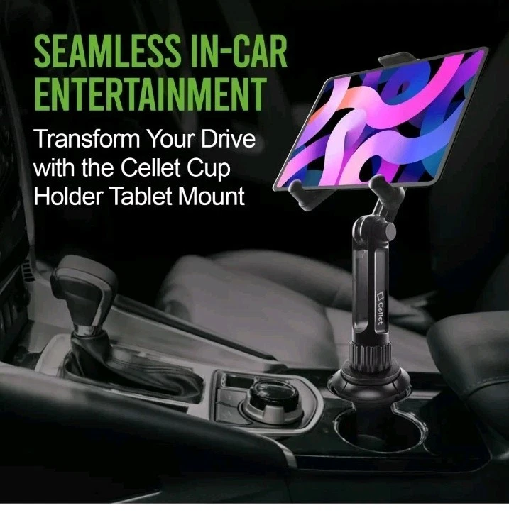 Cellet Cup Holder Tablet Mount Compatible with Apple iPad Galaxy Tablet - Image 2 of 4