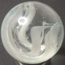 Vintage Vitro Horseshoe Caged Cat s Eye Shooter Marble .86 NEAR MINT 925.063