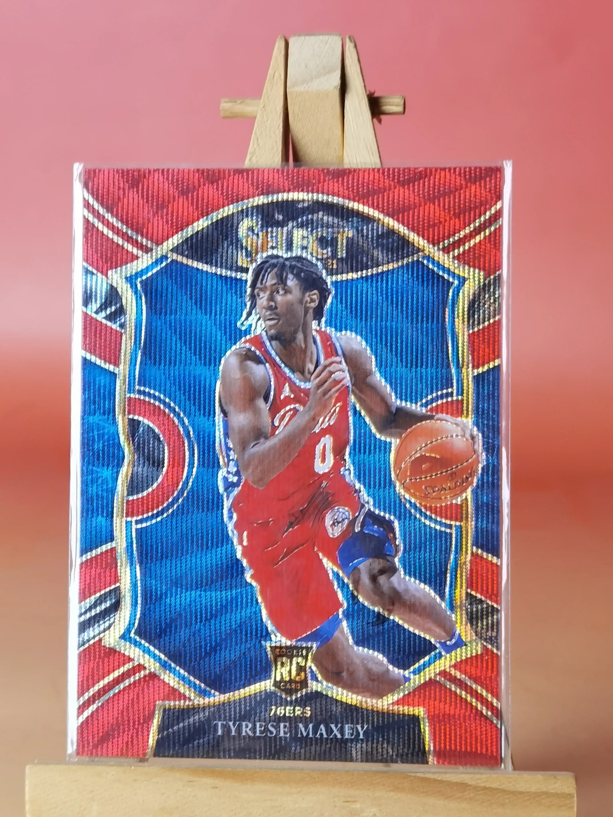2020-21 Panini Select - Red Wave Concourse #81 Tyrese Maxey (RC)-15.40 KV89