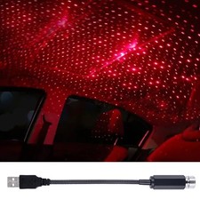 Car Roof Star Night Light, Portable Adjustable USB Flexible Interior LED Red