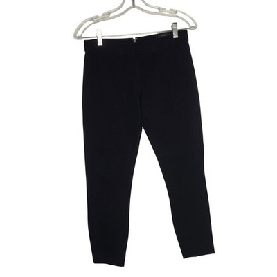 J. Crew Pixie Pants Black Skinny Leg Elastic Waist Cropped Women 6S Petite