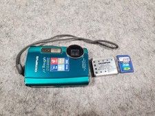 Olympus Stylus Tough 3000 Shockproof Waterproof Teal Digital Camera 12 MP Tested