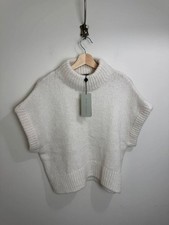 Image of Mint Velvet Cream Wool Blend Knit Jumper Large New With Tags