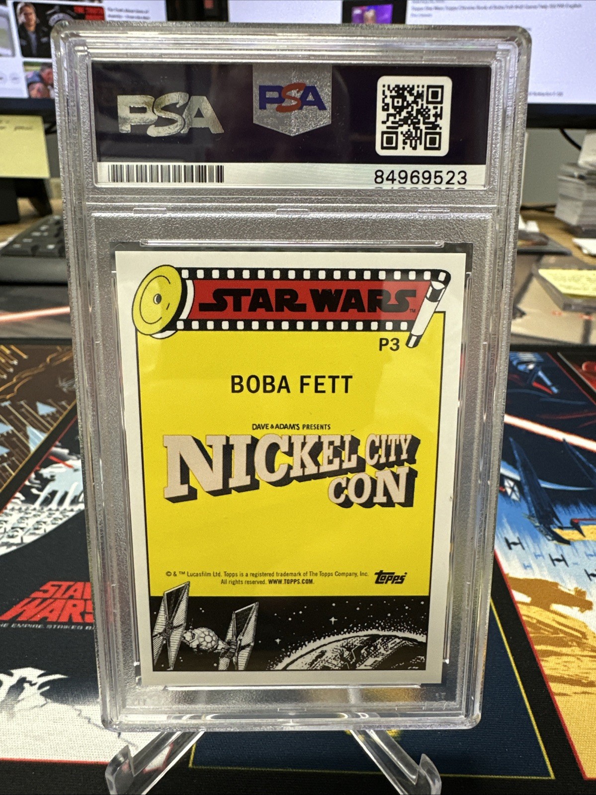 Topps Star Wars Boba Fett Jeremy Bulloch Auto Nickel City Con PSA view 2