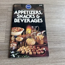 Pillsbury Appetizers Snacks & Beverages Cookbook Vintage 1980s Recipe Book