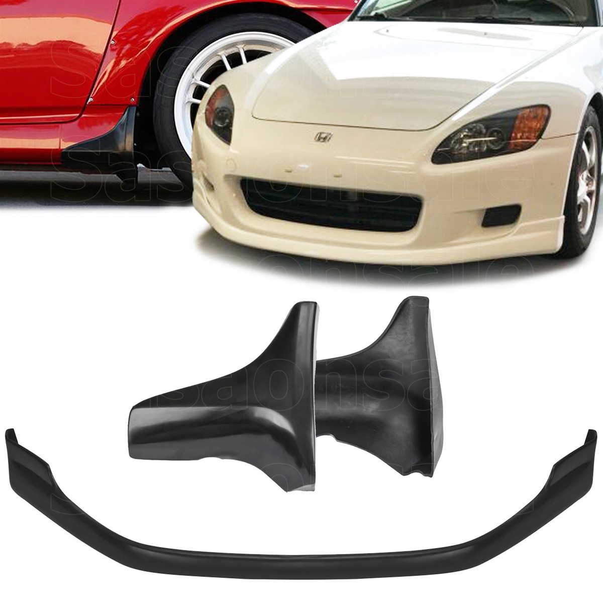 汎用エアロパーツセット フロントリップ、サイドスポイラー　s2000 S2000前期（1994/4-2003/9）フロントリップスポイラー タイプ2 塗装