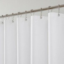 1 Pack Water-Repellent Fabric Shower Curtain Liner - Hotel Quality Machine