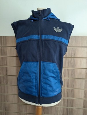 Adidas Team Track-Top Weste Herren Kapuze Full Zip 2015 gefüttert Gym Streetwear UK M