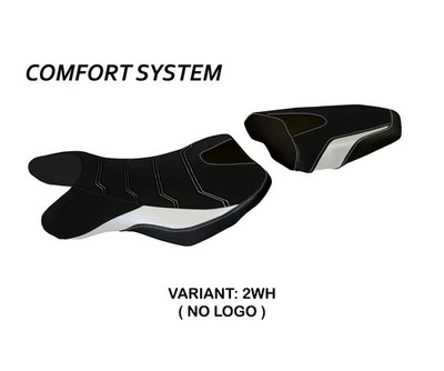 Seat saddle cover Siena 2 Comfort System White TPZ SUZUKI GSR 750 2010 2017 vM
