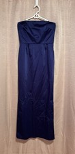 NWT Talbots Women’s Size 10 Blue Polyester Blend Strapless Lined Long Ball Gown