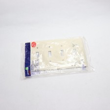 1-Pk Leviton 4-Gang Toggle Switch Wallplate Midway Size Light Almond