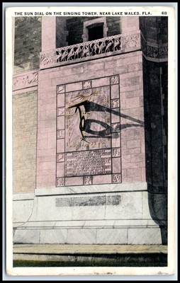 #ad Postcard The Sun Dial On The Singing Tower Lake Wales FL V33 $1.07