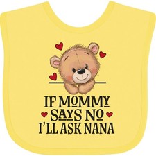 Inktastic I Love Nana Funny Grandson Granddaughter Bear Baby Bib Grandkids Boy