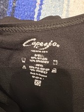 Capezio CC123 Women  s Black Solid Nylon Dance Leotard Unitard small