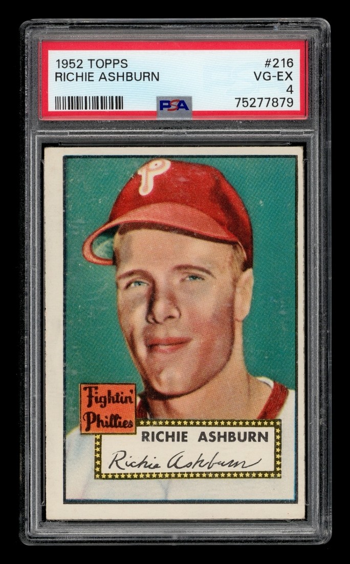 1952 Topps Set-Break #216 Richie Ashburn PSA 4 VG-EX