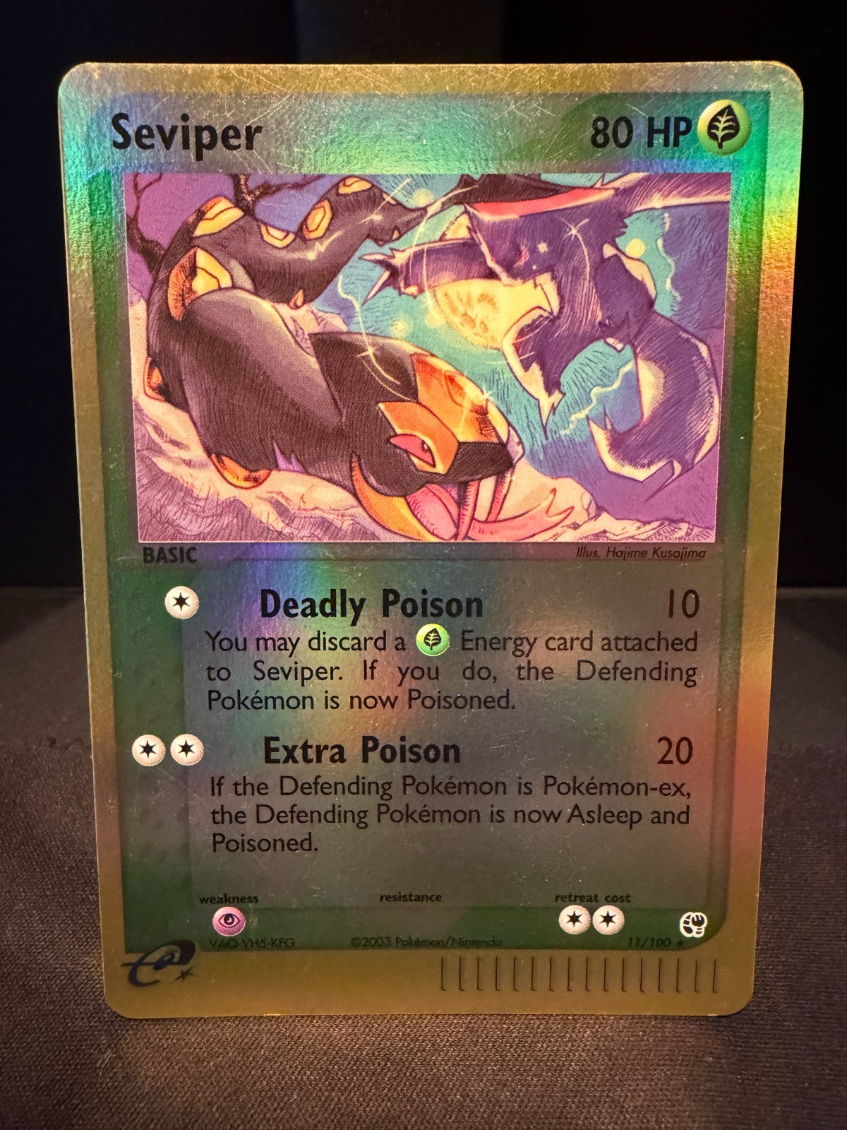 Pokemon Card - Seviper Sandstorm 11/100 Holo Reverse Holo Rare (NM)