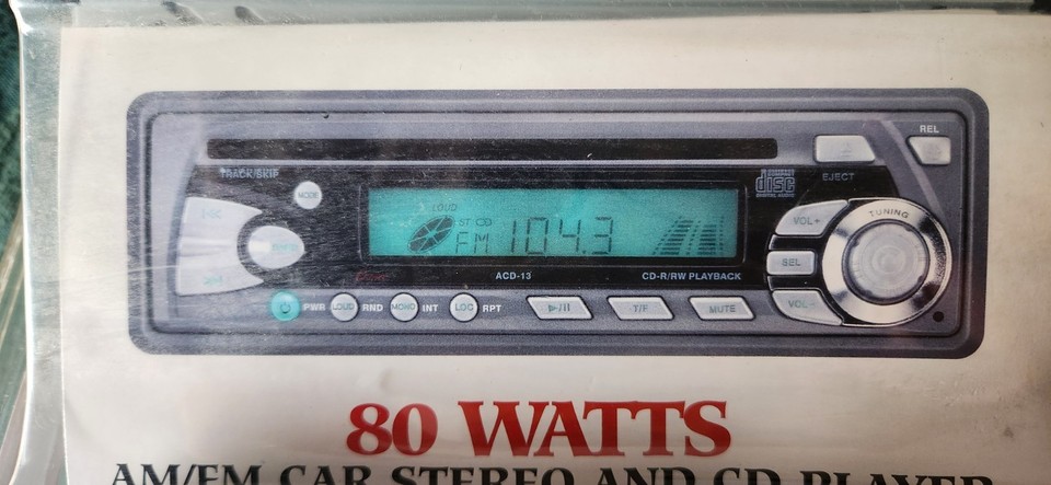 Audiovox Rampage ACD-13CS Car stereo am/fm CD 80watt sealed package ...