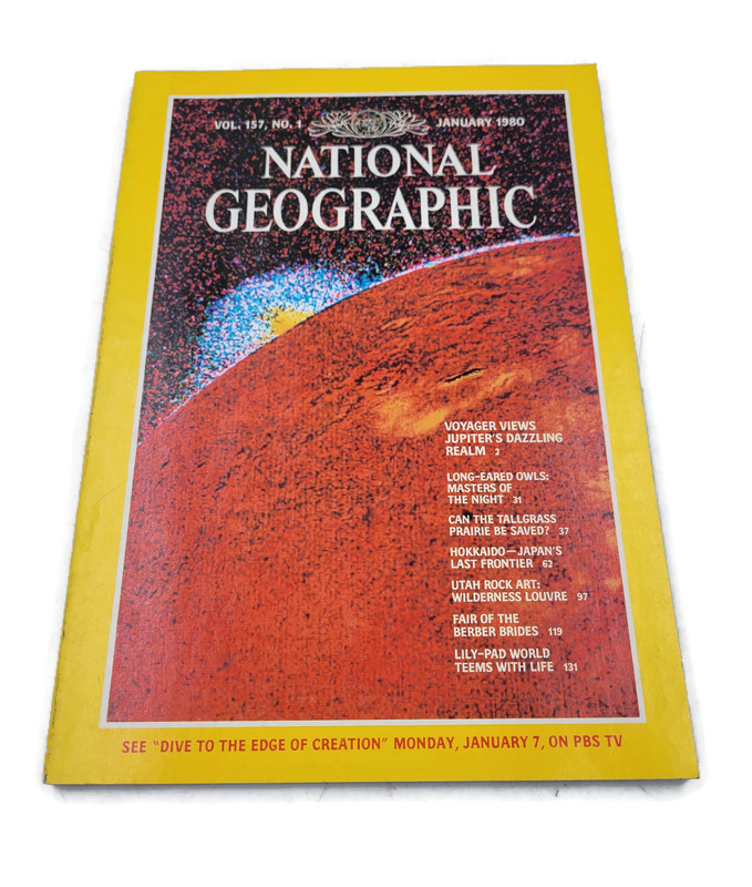 National Geographic January 1980 Jupiter/long-eared Owls/tallgrass Prairie/utah