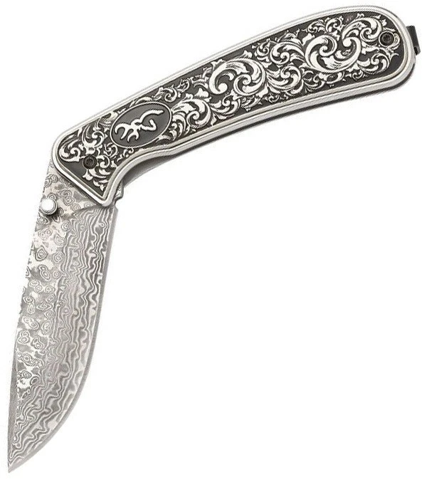 Browning Grand Pass складной нож 3,5» из дамасской стали лезвие из нержавеющей стали ручки - Изображение 3 из 4